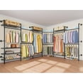 thumbnail image 1 of Timate L6 Corner Wall Mounted Closet System - Heavy Duty Industrial Pipe Garment Rack, Expandable Hanging Storage with Adjustable Shelves for Walk-in Closets, Bedroom & Wardrobe Organization,Black, 1 of 8