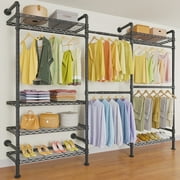 Timate F3 Portable Clothing Rack Walk-In Closet, Black
