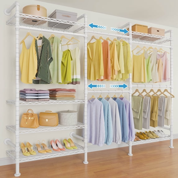 Timate, Heavy Duty Wall Mounted Garment Rack, 86.8
