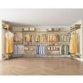 thumbnail image 1 of Timate U3 U Shape Garment Rack , Expandable Industrial Pipe Clothing Rack Wall Mounted Closet,Gold, 1 of 7