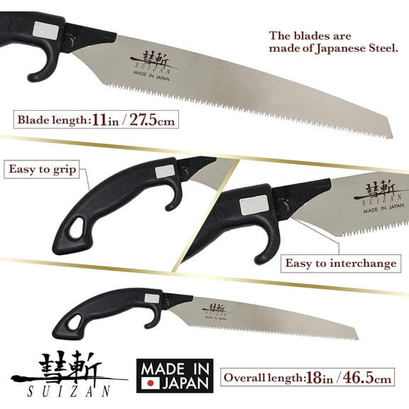 Timber Framing Saw 11" - Professional Japanese Pullsaw Handsaw Woodworking Tools