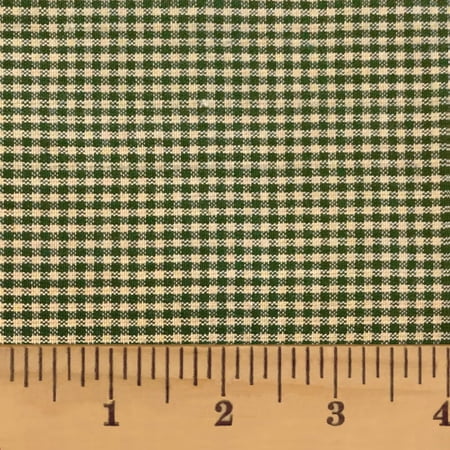 Timber Green 2 Plaid Primitive Homespun Cotton Fabric Sold by the Yard - JCS Fabric