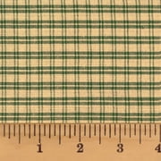 Timber Green 3 Plaid Homespun Cotton Fabric Sold by the Yard- by JCS Fabric