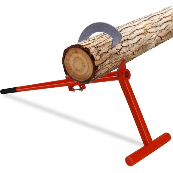 Timber Jack for Logs 48" - Powder Coated Carbon Steel Log Lifter Tool with Rubber Grip & Adjustable Hook- Logging Tools and Equipment for Wood Workers, Sawyers, Loggers & Firewood Enthusiasts