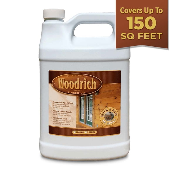 Timber Oil Deep Penetrating Wood Stain 1 Gallon Covers up to 150 SQ FT Western Cedar