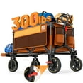 thumbnail image 1 of Timber Ridge 49" Extra Long Collapsible Folding Wagon with Tailgate and Brakes, 300lbs Heavy Duty Foldable Wagon with Adjustable Handle, 250L Capacity Portable Cart for Outdoor Camping Sports, Blue, 1 of 18