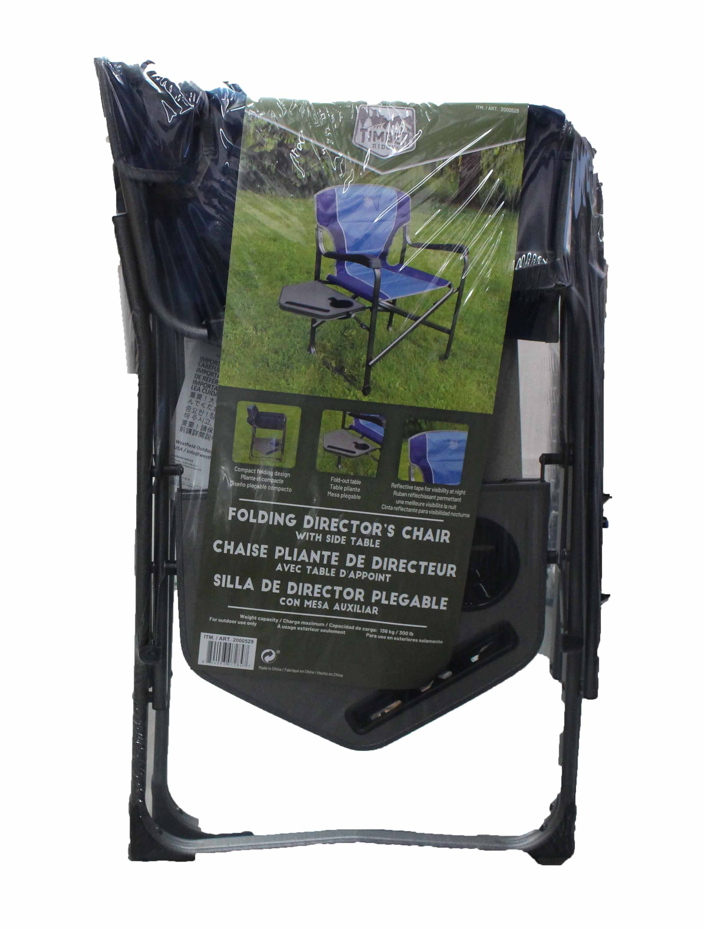 Timber Ridge Folding Director’s Chair With Side Table