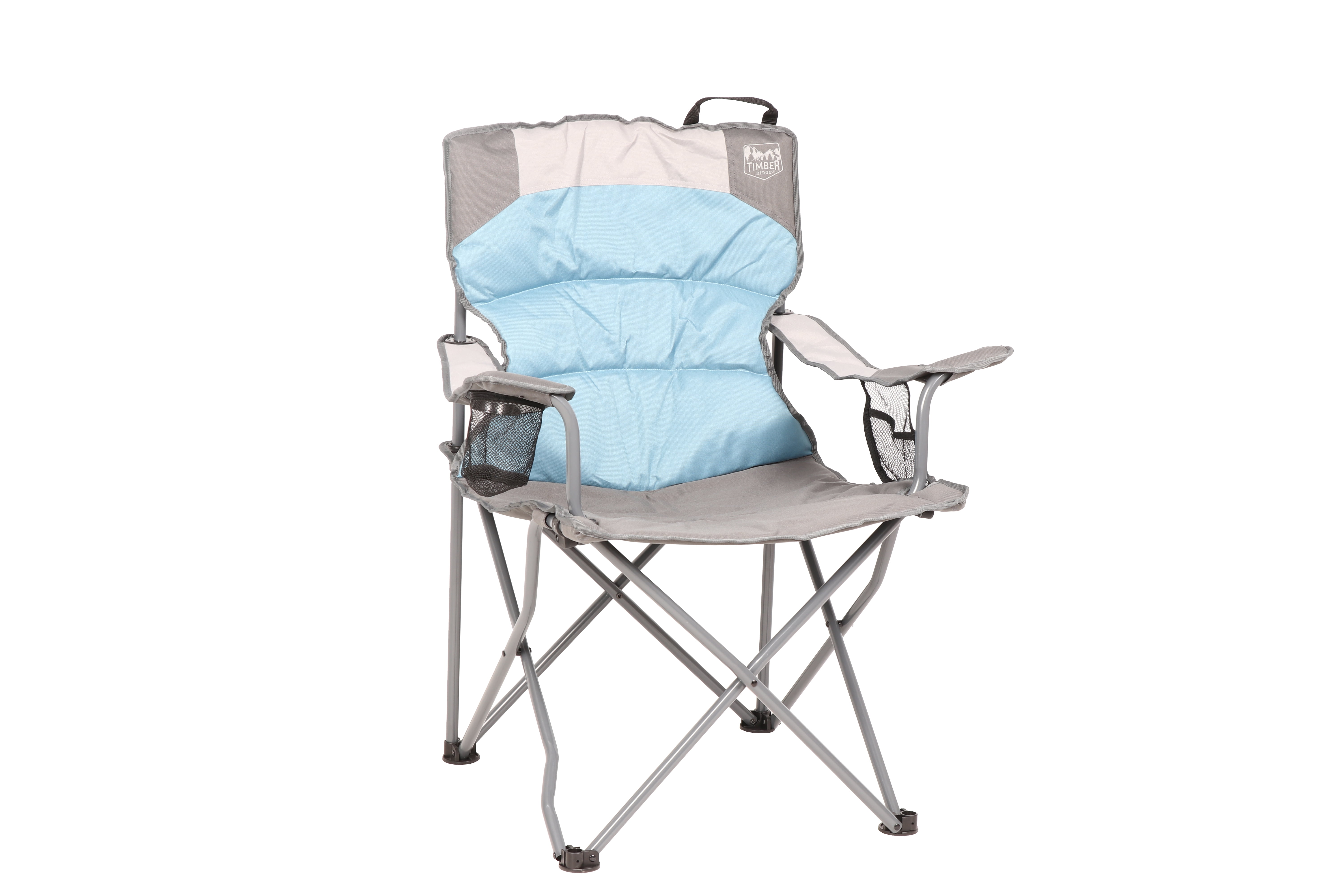 Timber Ridge Sycamore Quad Camp Chair with Cupholder, Blue