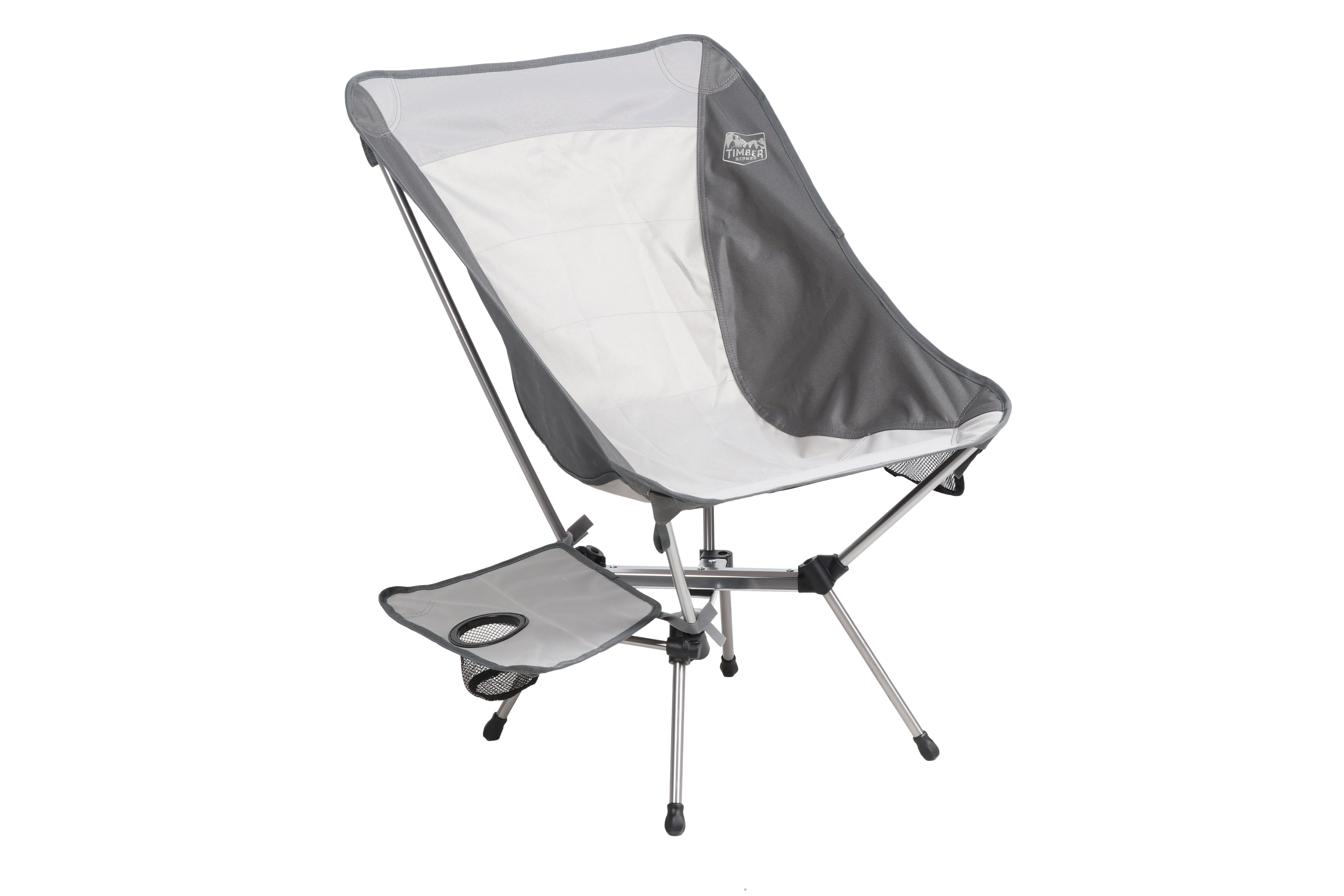 Timber Ridge Yew Backpack Camping Chair with Table, Gray