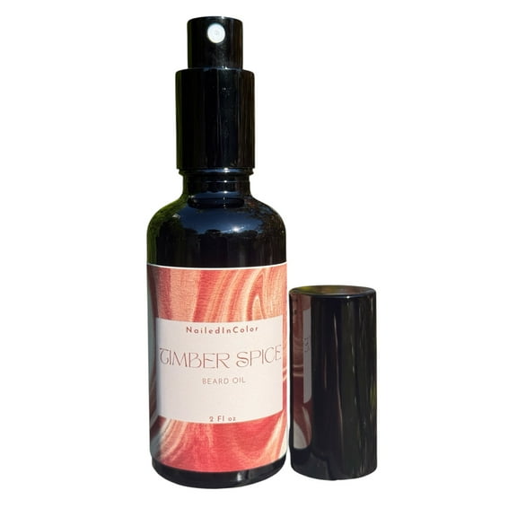 Timber Spice Scented Beard Oil by NailedInColor, Men's Beard Grooming, Skin Protection and Moisturizing, 2 Fl oz