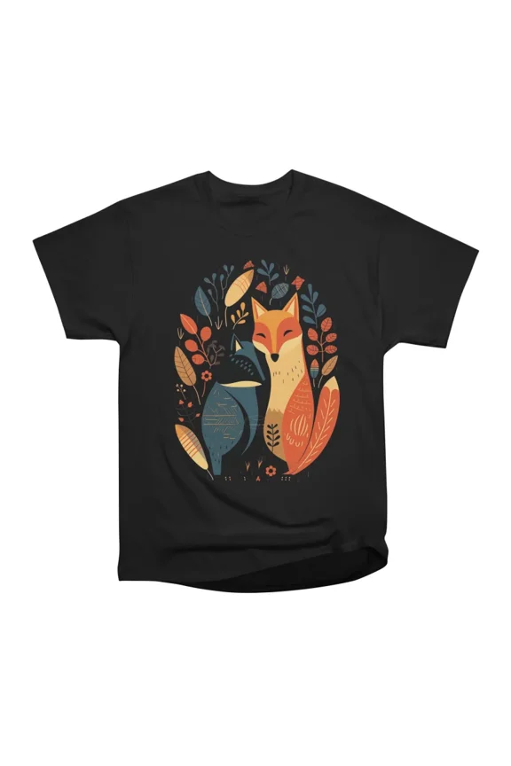 Timber Tango Leafy Fox Duo T-Shirt Tee Gift For Him Merch For Her Apparel For Friend