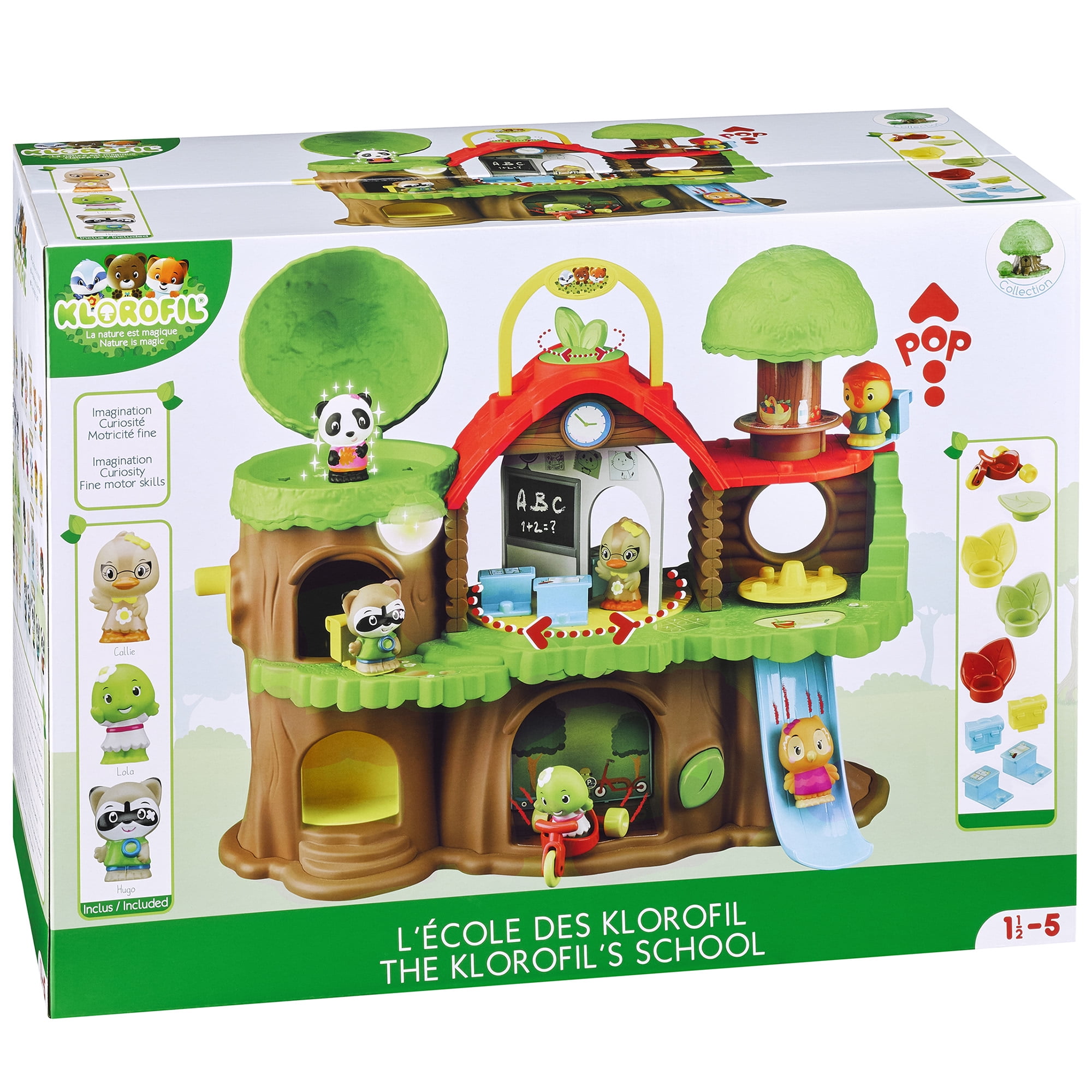 Timber Tots Magic Tree House Playset - 16pc With 2 Figures, Car & Pop-Up Rooms For Toddlers 18Mo+