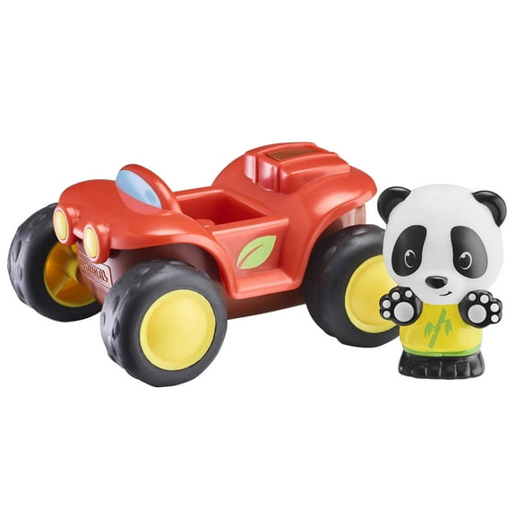 Timber Tots: The Quad - Red - 2pc, ATV Bike Vehicle & Panda Animal Figurine, POP Feature Storage Trunk, Nature Toy Playset, Kids & Toddlers 18Mo+