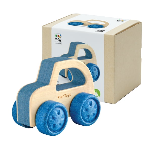 PlanToys Wooden Timber Trail EV | Montessori Push and Roll Toy for Fine Motor Skills, Coordination and Cause and Effect Learning | Eco Friendly Baby Toy for Sensory and Active Play