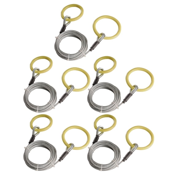 Timber Tuff 10 Foot ATV UTV Log Lumber Choker Cable with Tow Rings (5 Pack)