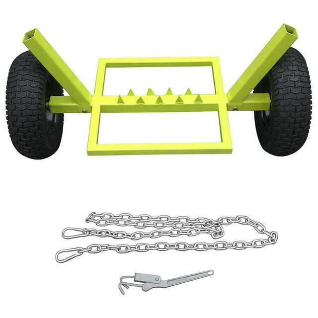 Timber Tuff TMW-83 Heavy Duty Log Dolly w/ Chain, 1,100 Lb Capacity, Green