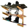 thumbnail image 1 of StoreYourBoard Timber Wakeboard Wall Rack, Wooden Storage Mount, Stylish Indoor Display (3 Boards), 1 of 5