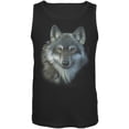 thumbnail image 1 of Timber Wolf Face Mens Tank Top Black LG, 1 of 1