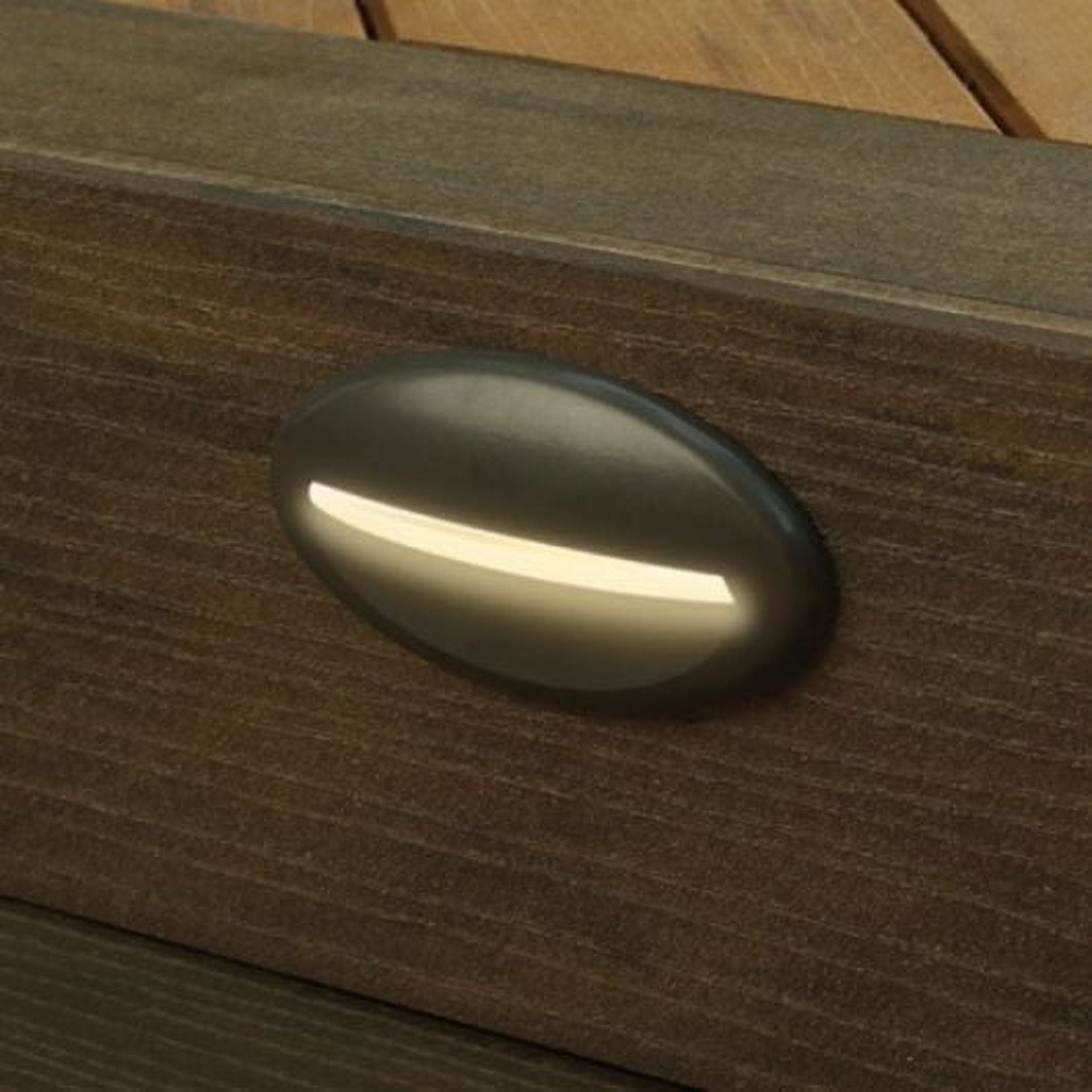 Architectural Bronze LED Stair Riser Light with Warm White Glow