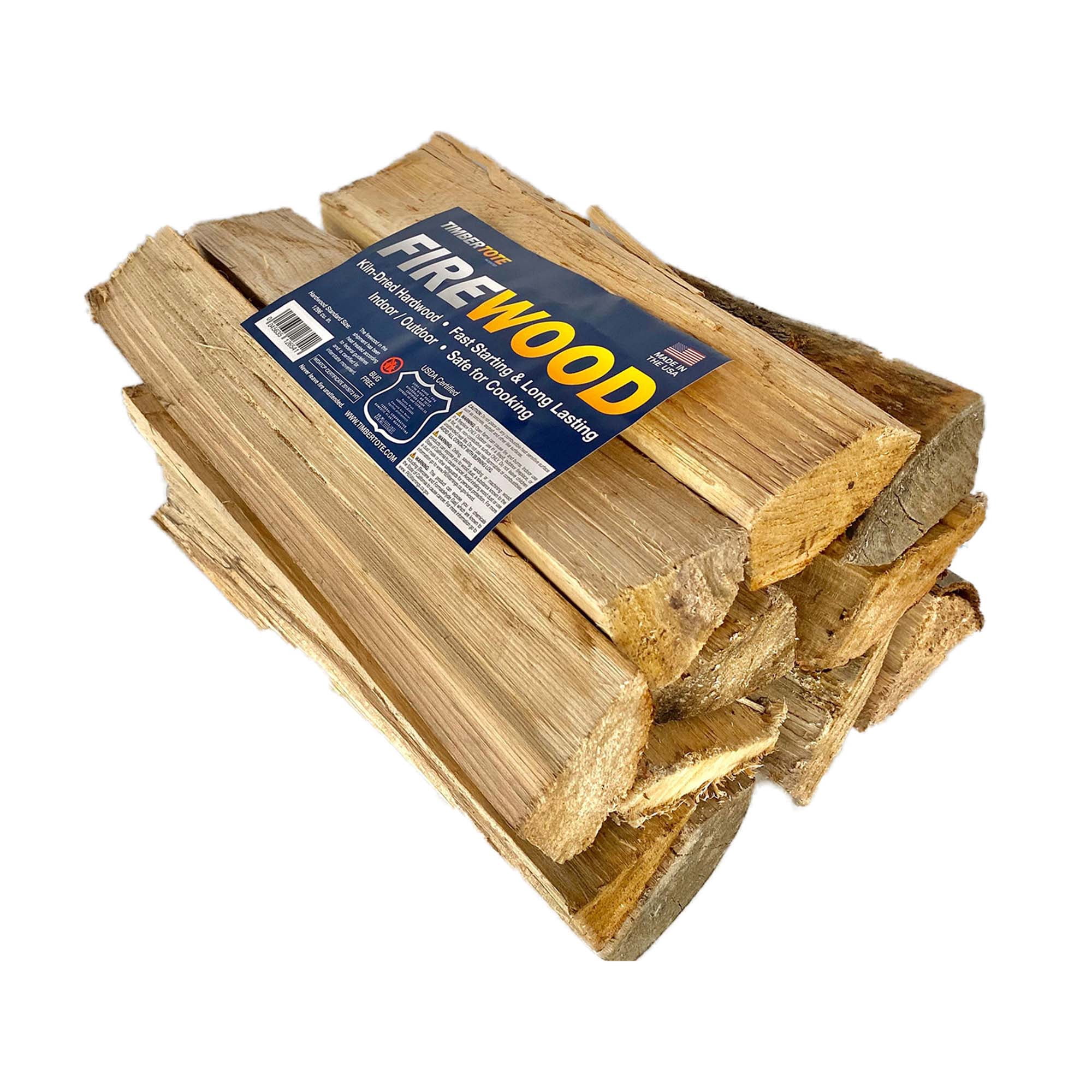 TimberTote Natural Hardwood Mix Fire Log Firewood Bundle for Fireplace u0026  Firepit - Walmart.com