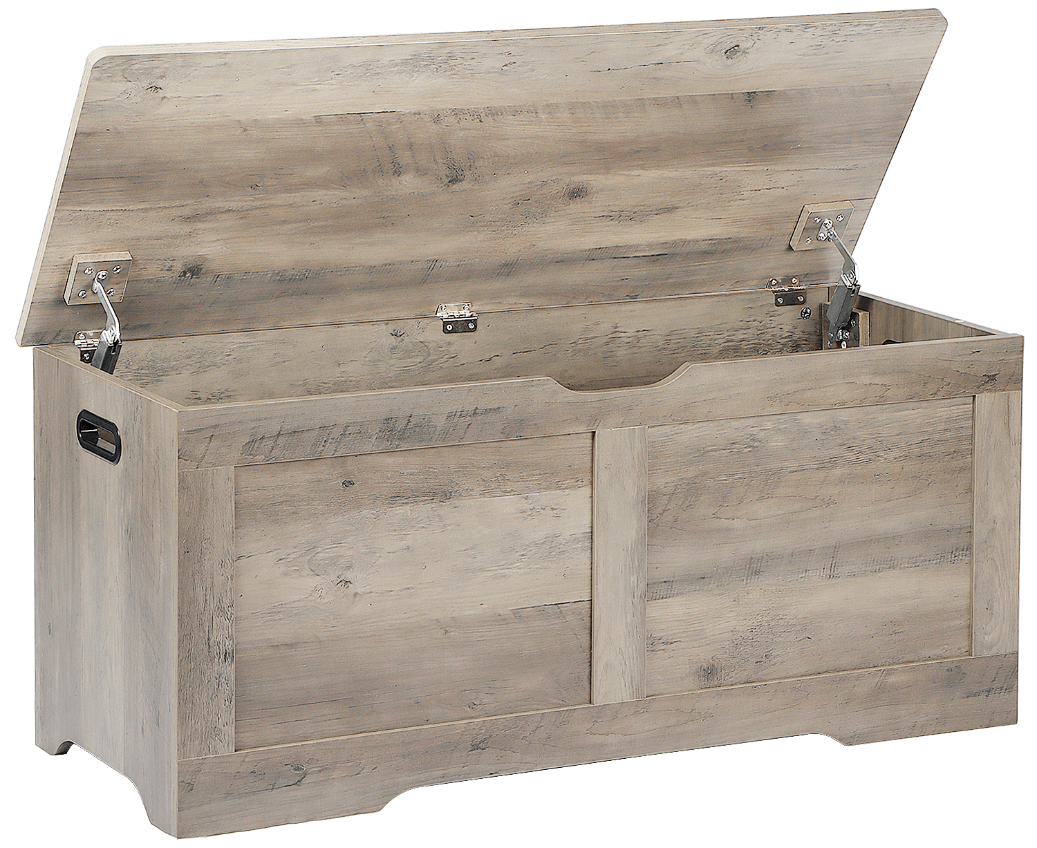 39.4" Storage Chest, Wooden Storage Bench, Lift Top Toy Chest with 2 Safety Hinges, Large Toy Box, Entryway Bench for Living Room, Bedroom, Grey