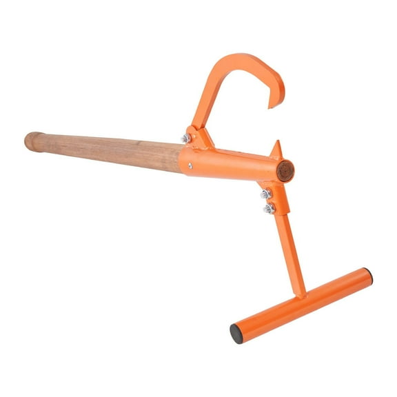 Timberjack 46.5 Inch Heavy Duty Log Lifter with Wooden Handle Adjustable Cant Hook Log Roller for Cutting Lifting Logs Up to 15 Inch Diameter