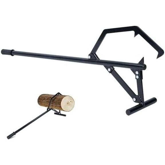 Timberjack Log Roller Lifter Adjustable Log Cant Hook Heavy Duty Steel Log Jack Logging Tool for Rolling and Raising Logs Up to 25" in Diameter$$Tools