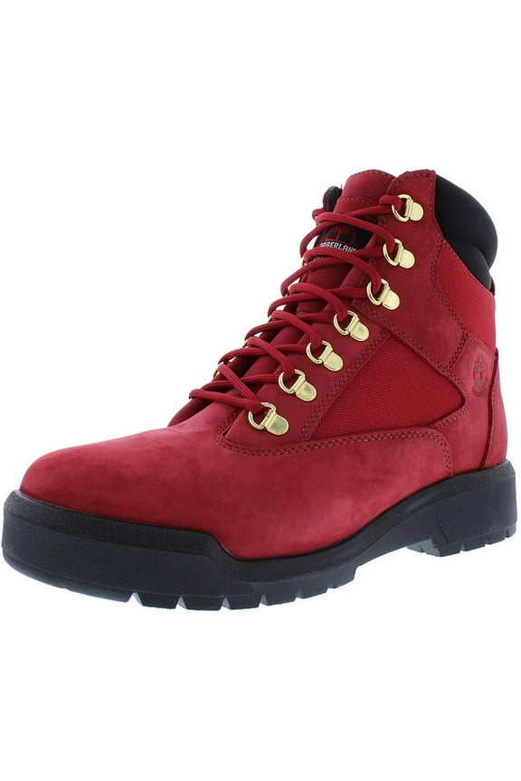 Men's Timberland Field Boot 6 In WP Boot Dark Red Nubuck (TB0A2JNW F41) - 8.5