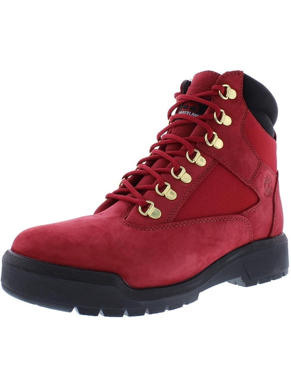 6 Inch Waterproof Field Boot Dark Red Nubuck TB-0A2JNW-F41 Men's Size 7.5