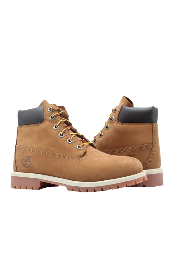 6 Inch Premium TB014949 Youth Kids Brown Leather Classic Boots HS3223 (4.5Y)