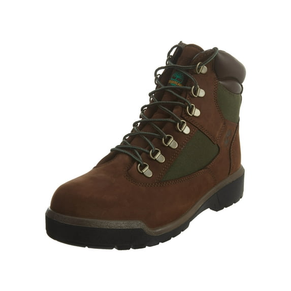 Timberland 6-Inch Waterproof Field Boot Men's BootsDark Brown Nubuck/Green13M