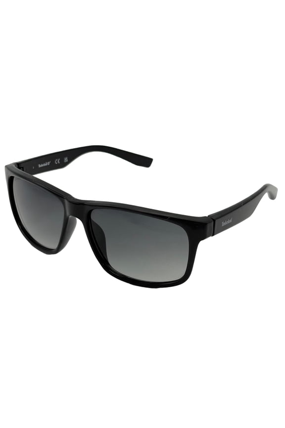 Black Mens Plastic Rectangle Sunglass, Gradient Lens TB7256. 1B
