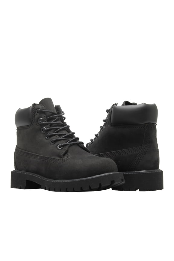 Boys 6" Premium Nubuck Waterproof Boots Black 12.5 Medium (D)
