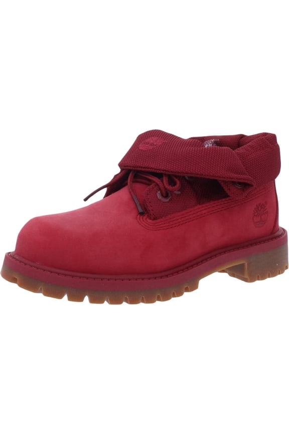 Boys Little Kid Leather Ankle Boots Red 1.5 Medium (D) Little Kid