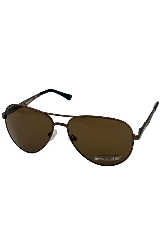 Brown Mens Metal Aviator Sunglass, Brown Lens TB7172 50E