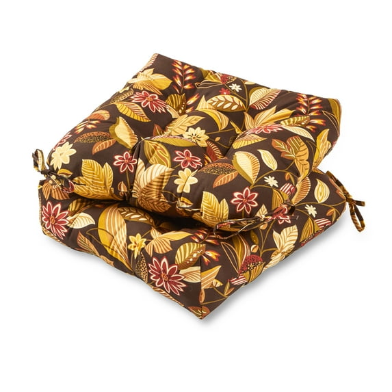 Greendale Home Fashions Tufted Outdoor 20'' x 20'' Seat Cushion, Set of 2, Timberland Floral