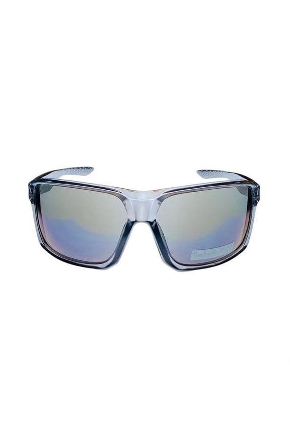 GREY Men's Plastic Rectangle Blue Flash Lens Sunglass