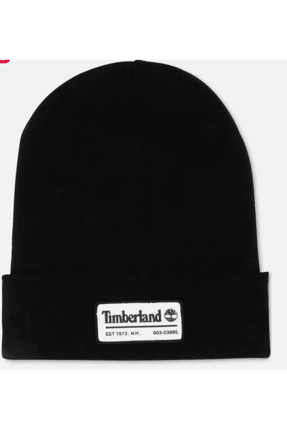 -Long Patch Beanie-Black-O/S