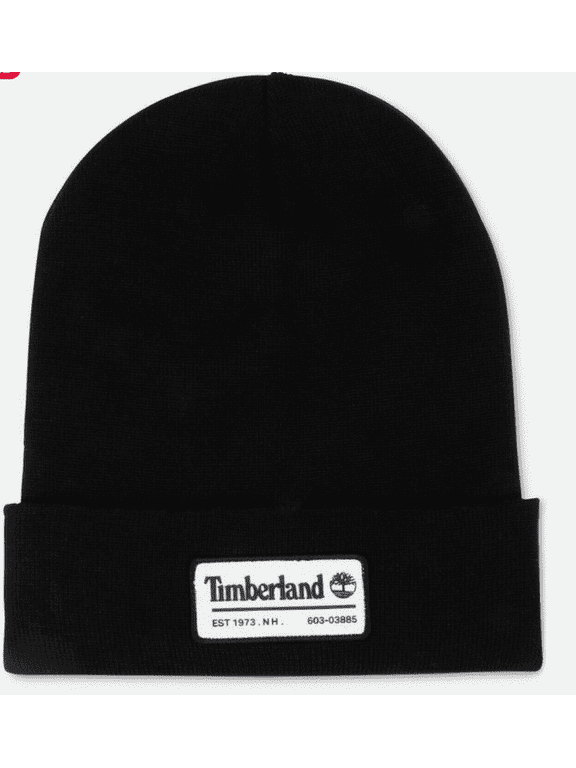 -Long Patch Beanie-Black-O/S