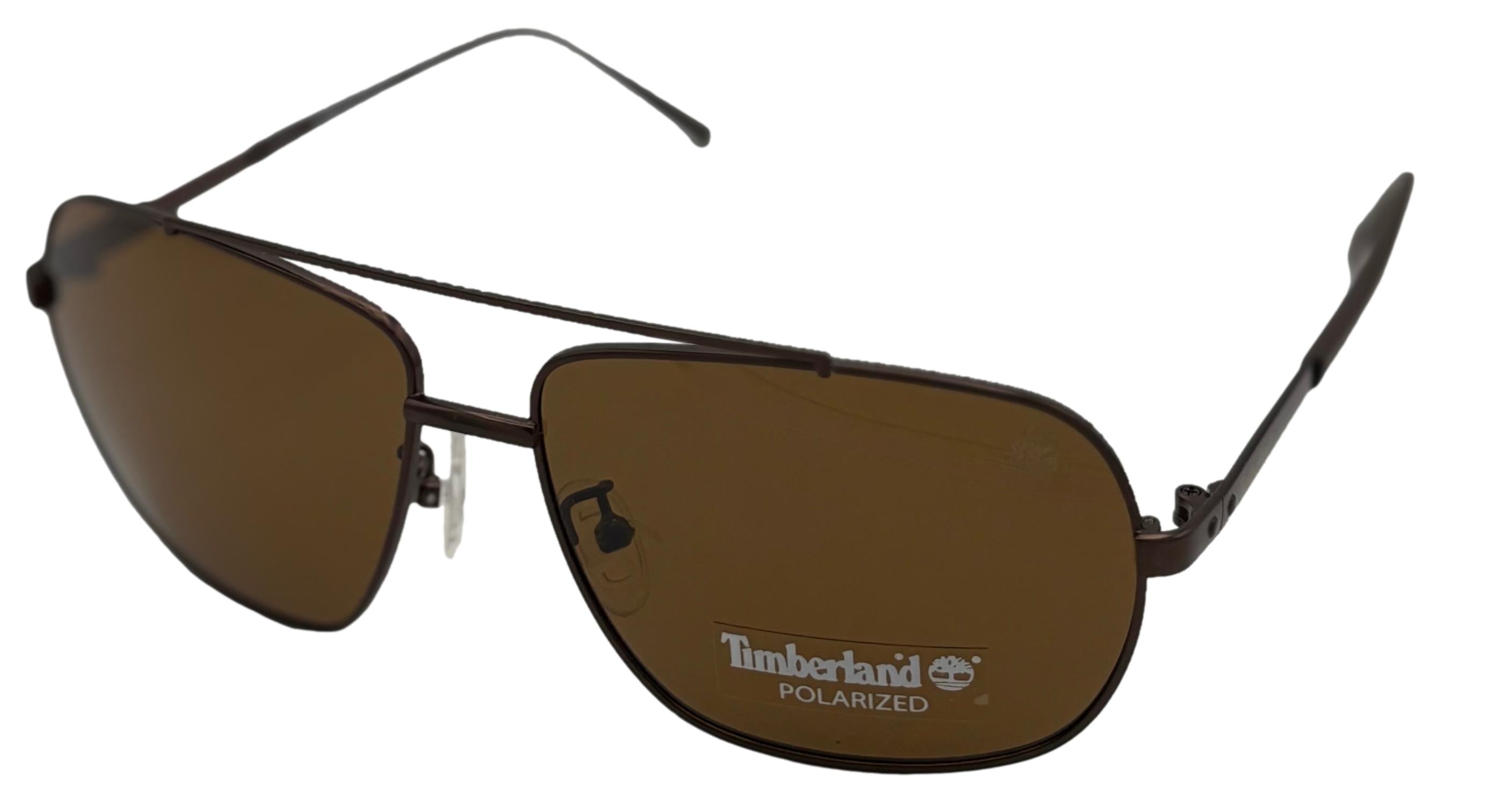 Timberland Brown Polarized Lens Men's Metal Aviator Sunglasses, Copper