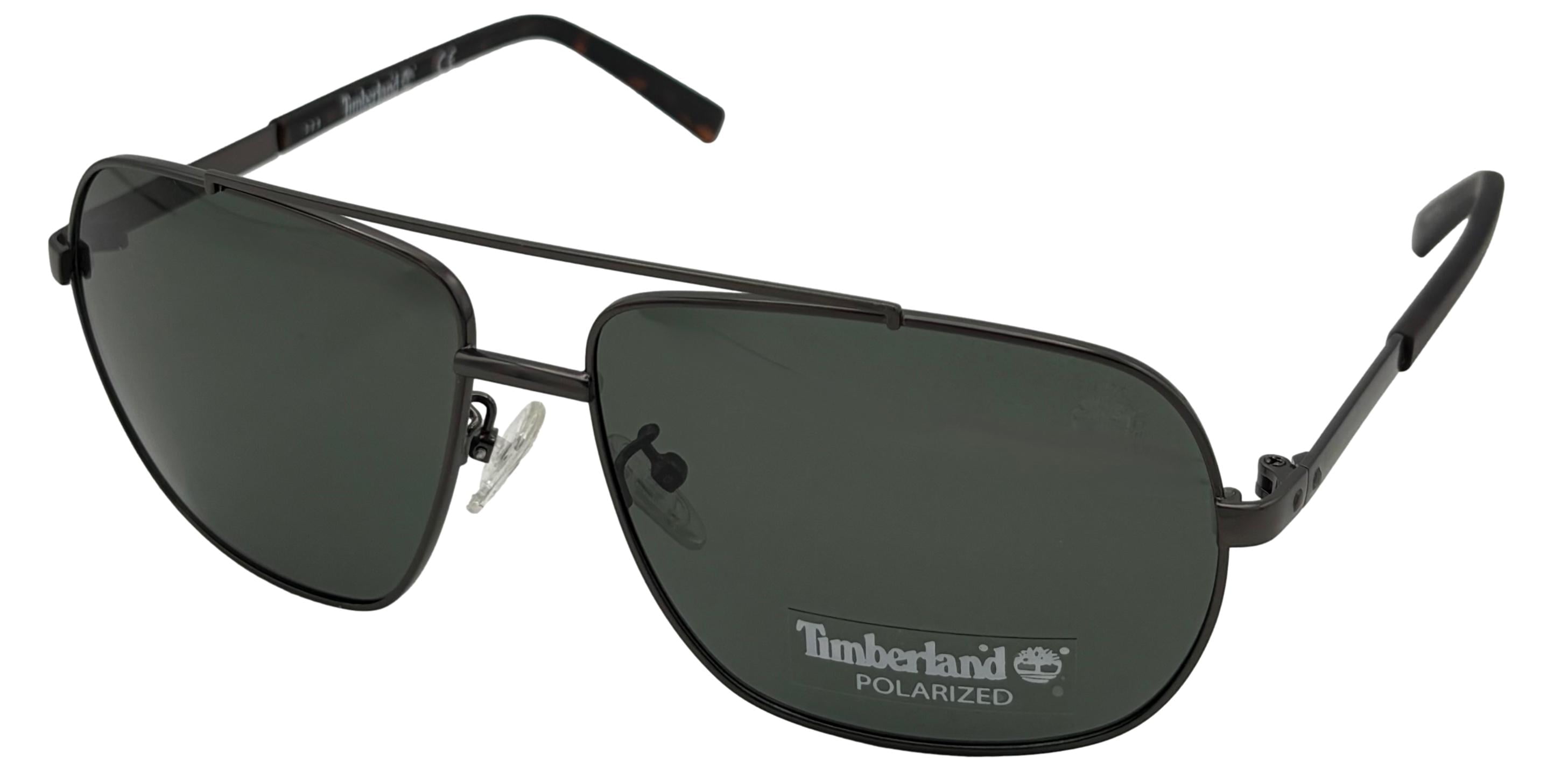 Timberland Smoke Polarized Lens Men's Aviator Metal Sunglasses, Gunmetal