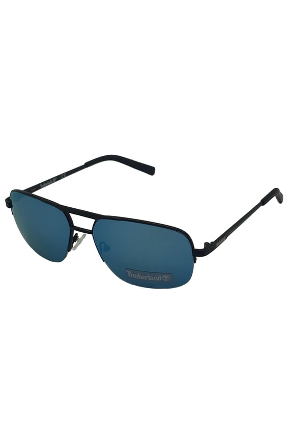 Men Matte Black Sunglass Metal Rimless Aviator, TB7173. 2X