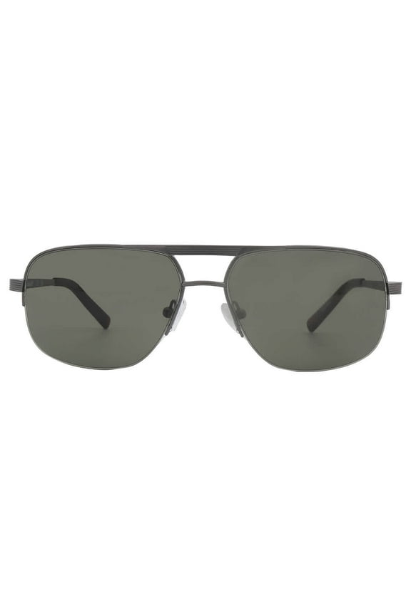 Metal Rimless Men's Aviator Sunglasses, Matte Brown