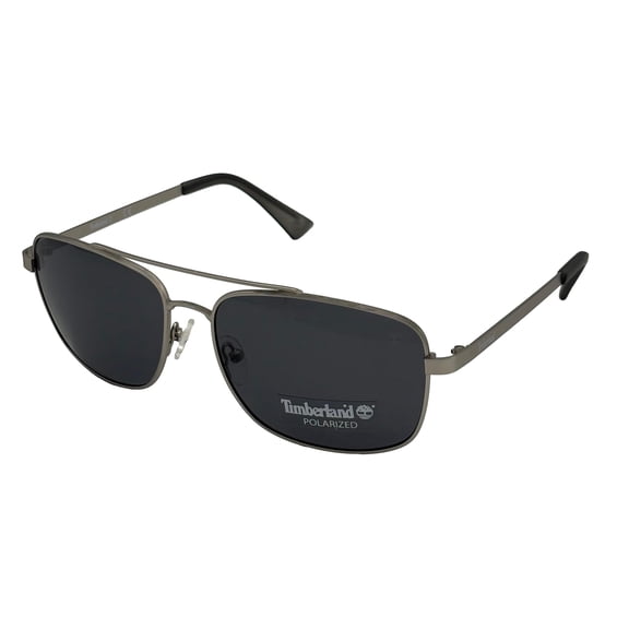 Timberland Men Silver Sunglass Aviator Metal Polarized Lens TB7175 10B