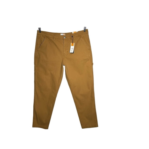 Timberland Men's Canvas Carpenter Pants 38x30 Wheat Stretch Fabric Relaxed Fit