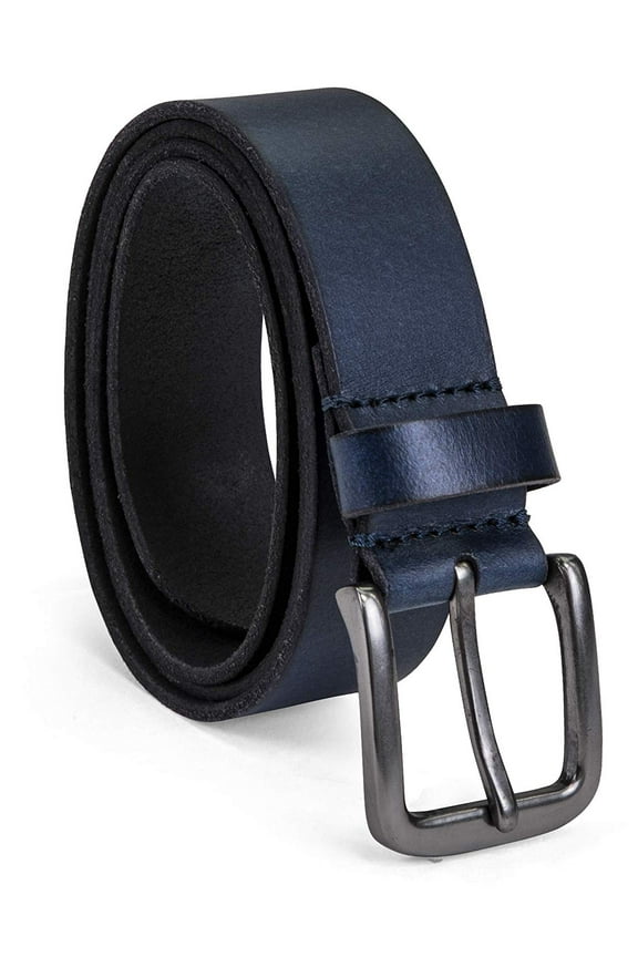Men's Classic Jean Leather Belt Navy