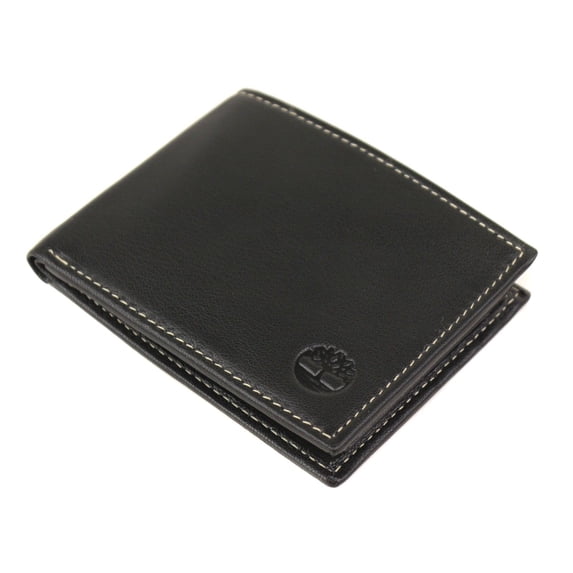 Timberland Men's Genuine Leather Passcase Credit Card Id Billfold Wallet (NP0482/08 Black)