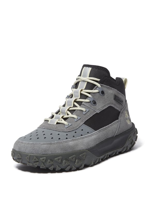 Men's GreenStride Motion 6 Mid Lace Up Sneaker Boot, Medium Grey/Black, 13 M US