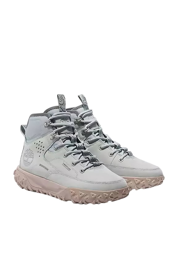 Men's GreenStride Motion 6 Mid Leather Hiking Boot, Light Grey Nubuck, 7