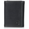 thumbnail image 1 of Timberland Men's Leather Wallet Double Billfold Section ID Card Window Trifold Black One Size, 1 of 5